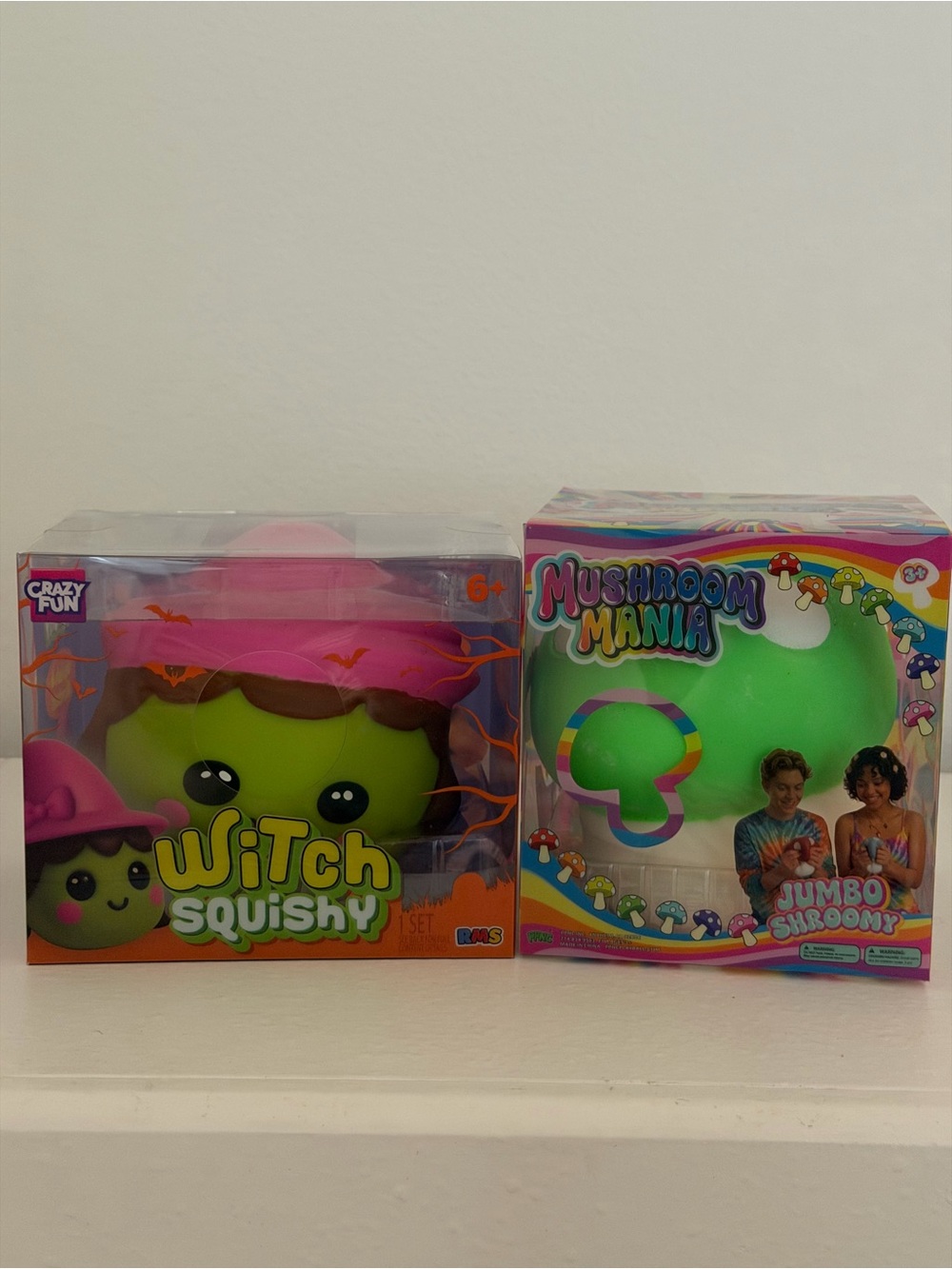 RMS Crazy Fun Witch Squishy & Mushroom Mania Jumbo Shroom Fidget Toys